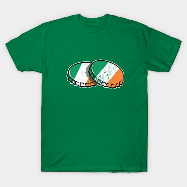 St. Patrick's Day Irish Stout Bottle Caps T-Shirt by Hixon House